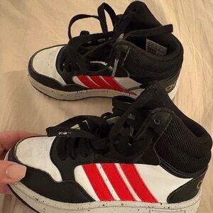 Adidas Kids' Black and Red Sneakers